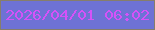 文字の大きさ：4、枠の色：867e6b、背景の色：6e72d5、文字の色：d552f8 無料ブログパーツのブログ時計