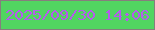 文字の大きさ：4、枠の色：867e7d、背景の色：51d561、文字の色：b65bed 無料ブログパーツのブログ時計