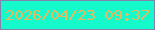 文字の大きさ：2、枠の色：8680ac、背景の色：15faca、文字の色：e9b862 無料ブログパーツのブログ時計