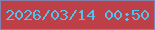 文字の大きさ：3、枠の色：8681aa、背景の色：bd3f47、文字の色：55c0eb 無料ブログパーツのブログ時計