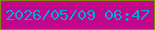 文字の大きさ：5、枠の色：86840e、背景の色：c10789、文字の色：0da2dc 無料ブログパーツのブログ時計