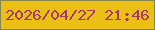 文字の大きさ：1、枠の色：86854c、背景の色：ebbf13、文字の色：a33969 無料ブログパーツのブログ時計