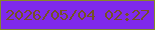 文字の大きさ：1、枠の色：868827、背景の色：7f29eb、文字の色：765125 無料ブログパーツのブログ時計
