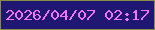 文字の大きさ：3、枠の色：868c46、背景の色：1f1772、文字の色：f373f3 無料ブログパーツのブログ時計
