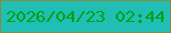 文字の大きさ：2、枠の色：868d37、背景の色：20bfb6、文字の色：03a110 無料ブログパーツのブログ時計