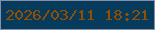 文字の大きさ：4、枠の色：868ead、背景の色：063b5b、文字の色：974d00 無料ブログパーツのブログ時計