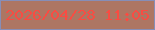 文字の大きさ：1、枠の色：868eb7、背景の色：ad7663、文字の色：f84c43 無料ブログパーツのブログ時計