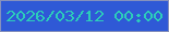 文字の大きさ：2、枠の色：8691bc、背景の色：2f59d6、文字の色：2ccdba 無料ブログパーツのブログ時計