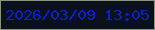 文字の大きさ：3、枠の色：869579、背景の色：0a101e、文字の色：0920cc 無料ブログパーツのブログ時計