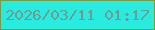 文字の大きさ：1、枠の色：869638、背景の色：29ece0、文字の色：719b91 無料ブログパーツのブログ時計