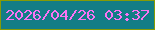 文字の大きさ：1、枠の色：869b06、背景の色：137d86、文字の色：fc74f4 無料ブログパーツのブログ時計