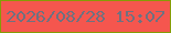 文字の大きさ：5、枠の色：869c06、背景の色：f5564e、文字の色：6f7180 無料ブログパーツのブログ時計