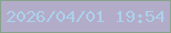 文字の大きさ：2、枠の色：86a28b、背景の色：b2acc9、文字の色：acd1eb 無料ブログパーツのブログ時計