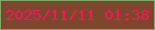 文字の大きさ：4、枠の色：86a66a、背景の色：7d462d、文字の色：f11a5b 無料ブログパーツのブログ時計