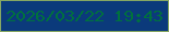 文字の大きさ：5、枠の色：86a763、背景の色：0b3a7b、文字の色：00713e 無料ブログパーツのブログ時計