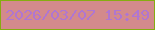 文字の大きさ：5、枠の色：86ac11、背景の色：d38a8c、文字の色：af76d1 無料ブログパーツのブログ時計
