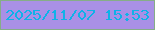 文字の大きさ：3、枠の色：86ad88、背景の色：a990e6、文字の色：0eb2e8 無料ブログパーツのブログ時計