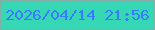 文字の大きさ：3、枠の色：86ada7、背景の色：36d7b4、文字の色：367cfc 無料ブログパーツのブログ時計