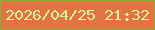 文字の大きさ：4、枠の色：86b035、背景の色：e17443、文字の色：d2f39d 無料ブログパーツのブログ時計