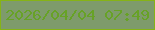 文字の大きさ：5、枠の色：86b316、背景の色：7e9b6b、文字の色：67a226 無料ブログパーツのブログ時計
