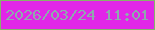 文字の大きさ：2、枠の色：86b36b、背景の色：e126e8、文字の色：8eabad 無料ブログパーツのブログ時計