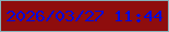 文字の大きさ：2、枠の色：86b3bb、背景の色：8f0d0d、文字の色：0208dc 無料ブログパーツのブログ時計