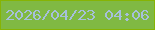 文字の大きさ：3、枠の色：86b404、背景の色：80b943、文字の色：a6c0db 無料ブログパーツのブログ時計