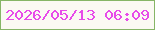 文字の大きさ：1、枠の色：86b566、背景の色：fbf9f3、文字の色：e74be9 無料ブログパーツのブログ時計