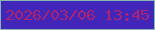 文字の大きさ：5、枠の色：86b7b4、背景の色：4225b9、文字の色：ac2372 無料ブログパーツのブログ時計