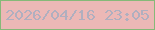 文字の大きさ：1、枠の色：86b978、背景の色：ecb8b6、文字の色：b0afbf 無料ブログパーツのブログ時計