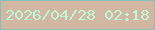 文字の大きさ：2、枠の色：86c0ba、背景の色：d2b8a2、文字の色：bdf8d7 無料ブログパーツのブログ時計
