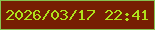 文字の大きさ：4、枠の色：86c351、背景の色：761f03、文字の色：afe11b 無料ブログパーツのブログ時計