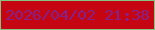 文字の大きさ：3、枠の色：86c482、背景の色：c60513、文字の色：87218a 無料ブログパーツのブログ時計