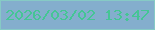 文字の大きさ：1、枠の色：86cac5、背景の色：84aecd、文字の色：45c595 無料ブログパーツのブログ時計