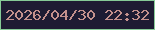 文字の大きさ：2、枠の色：86cb97、背景の色：1e1c33、文字の色：c4918d 無料ブログパーツのブログ時計