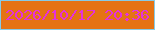 文字の大きさ：4、枠の色：86cbe7、背景の色：e57314、文字の色：e431db 無料ブログパーツのブログ時計