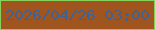 文字の大きさ：1、枠の色：86d05c、背景の色：a0551e、文字の色：3c6298 無料ブログパーツのブログ時計