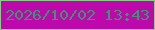 文字の大きさ：5、枠の色：86d285、背景の色：bd09ab、文字の色：3e9471 無料ブログパーツのブログ時計