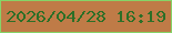 文字の大きさ：2、枠の色：86d367、背景の色：bf7b47、文字の色：2c6f27 無料ブログパーツのブログ時計