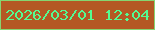 文字の大きさ：3、枠の色：86d571、背景の色：b45824、文字の色：54fb91 無料ブログパーツのブログ時計