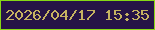 文字の大きさ：3、枠の色：86d815、背景の色：261446、文字の色：c6b461 無料ブログパーツのブログ時計
