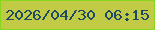 文字の大きさ：3、枠の色：86d81c、背景の色：c2cb45、文字の色：1f4b62 無料ブログパーツのブログ時計