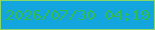 文字の大きさ：2、枠の色：86d968、背景の色：13a6de、文字の色：33bc53 無料ブログパーツのブログ時計