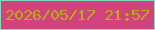 文字の大きさ：4、枠の色：86d9bc、背景の色：d2437e、文字の色：bda91a 無料ブログパーツのブログ時計