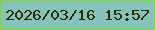 文字の大きさ：3、枠の色：86dd07、背景の色：85c4bd、文字の色：332802 無料ブログパーツのブログ時計