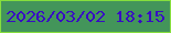 文字の大きさ：1、枠の色：86de3d、背景の色：43955a、文字の色：380bc5 無料ブログパーツのブログ時計