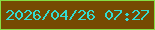 文字の大きさ：2、枠の色：86de43、背景の色：754a02、文字の色：33dcd2 無料ブログパーツのブログ時計