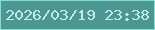 文字の大きさ：4、枠の色：86ded2、背景の色：4c9792、文字の色：c0ebe7 無料ブログパーツのブログ時計