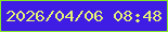 文字の大きさ：1、枠の色：86e927、背景の色：401de4、文字の色：e4f175 無料ブログパーツのブログ時計