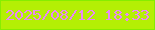 文字の大きさ：5、枠の色：86ed01、背景の色：b4ef05、文字の色：e989f5 無料ブログパーツのブログ時計
